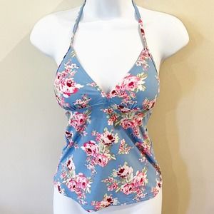 Moontide Halter Swim Tankini Floral Size XS